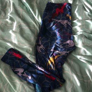 Lularoe giraffe print leggings, o/s